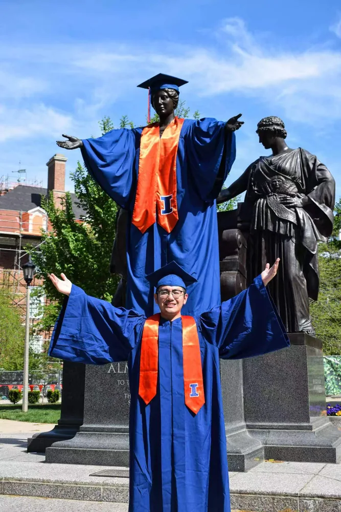 Ethan at Illinois graduation